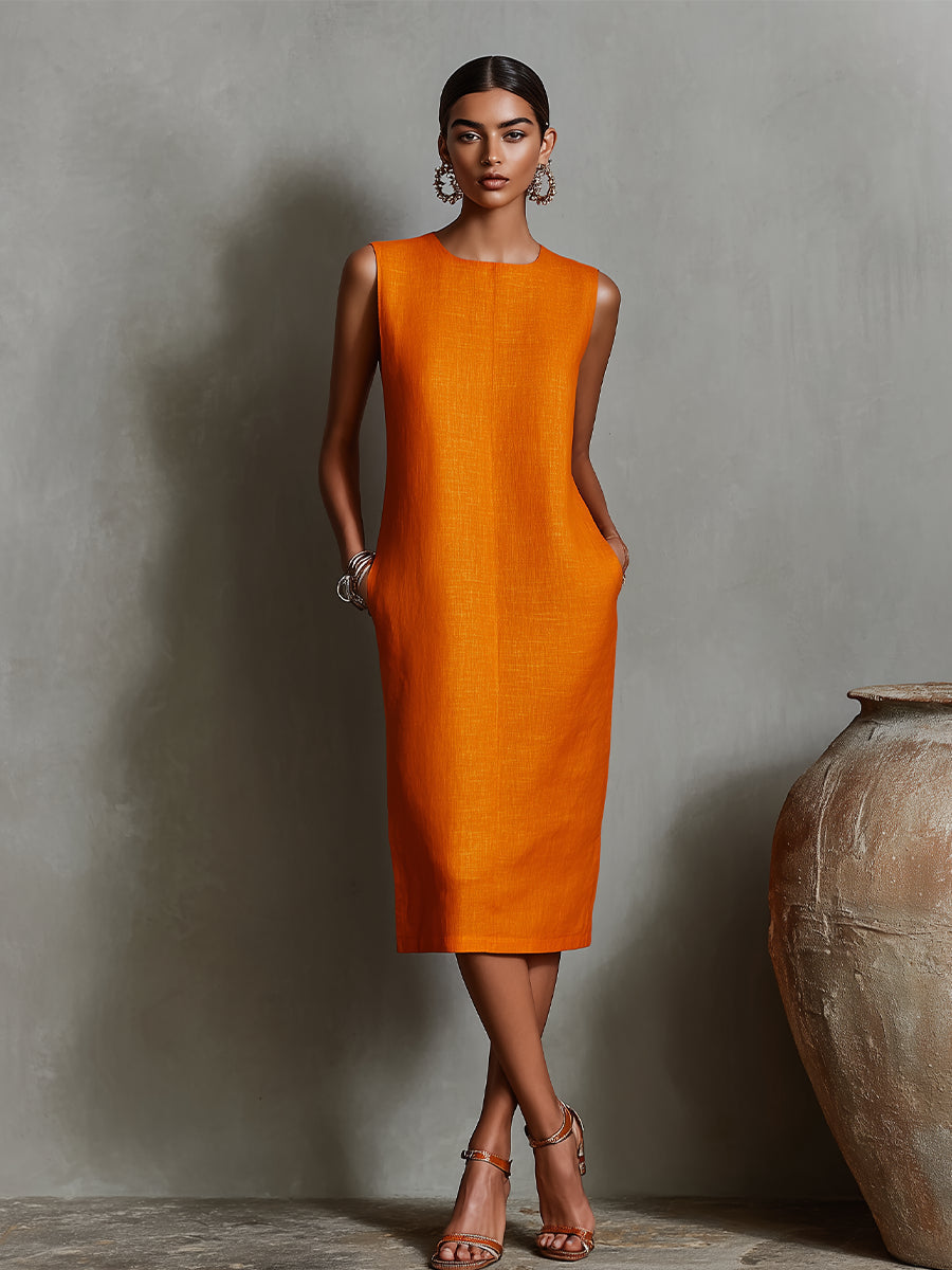 Trendé™ | Malia Leinen-Sommerkleid mit Taschen