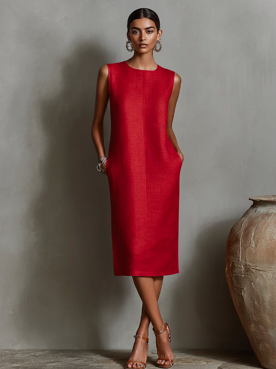 Trendé™ | Malia Leinen-Sommerkleid mit Taschen