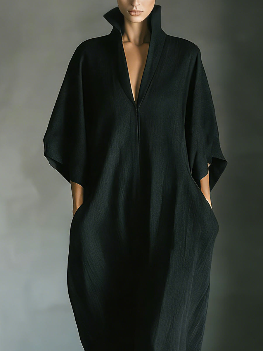 Trendé™ | Melina Baumwollmix-Maxikleid mit Taschen und Oversize-Passform