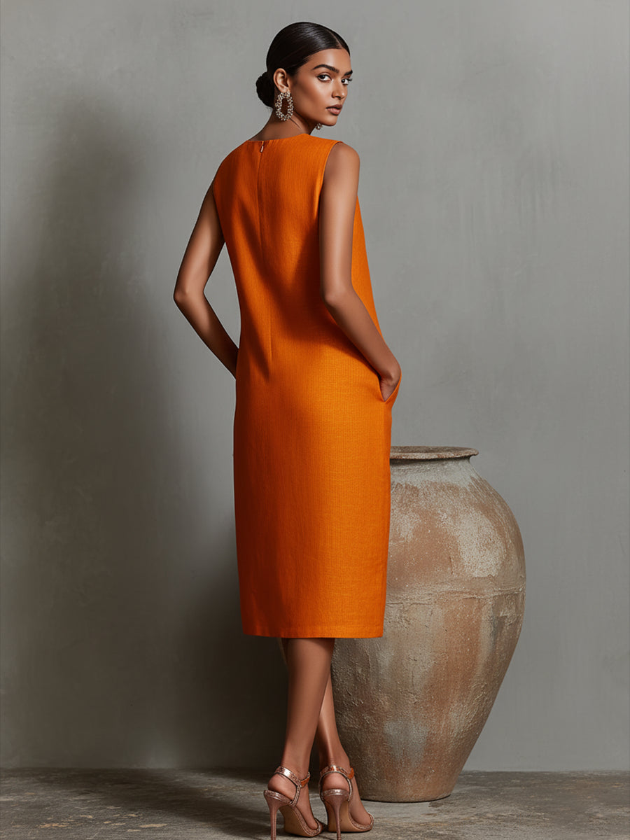 Trendé™ | Malia Leinen-Sommerkleid mit Taschen
