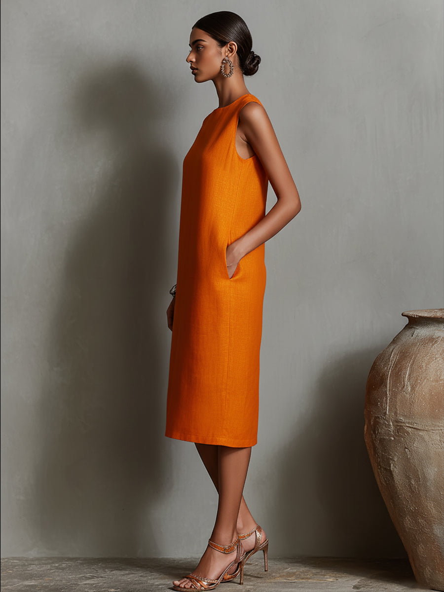 Trendé™ | Malia Leinen-Sommerkleid mit Taschen