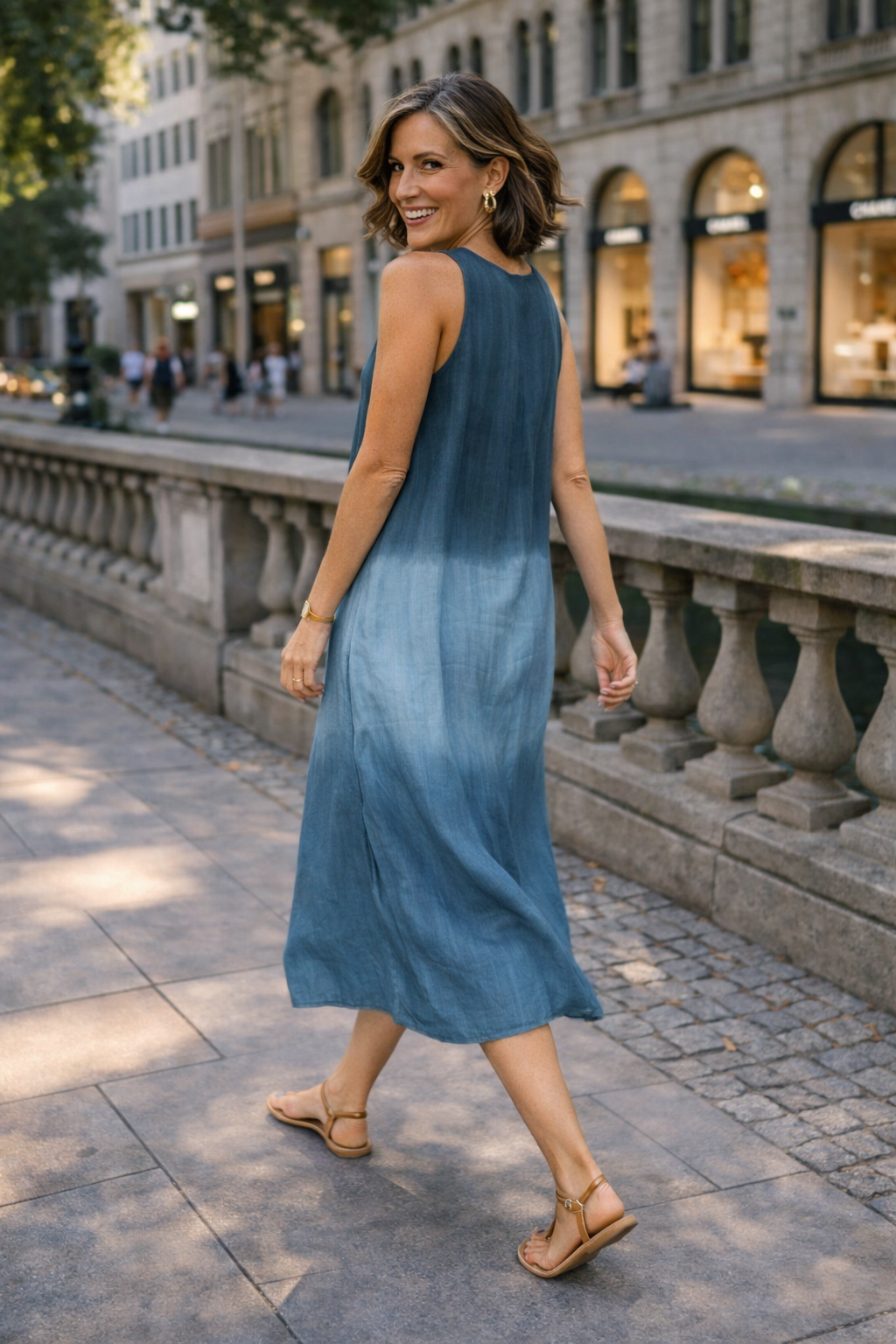 Trendé™ | Sophie Bedrucktes Kleid mit fliessendem Schnitt