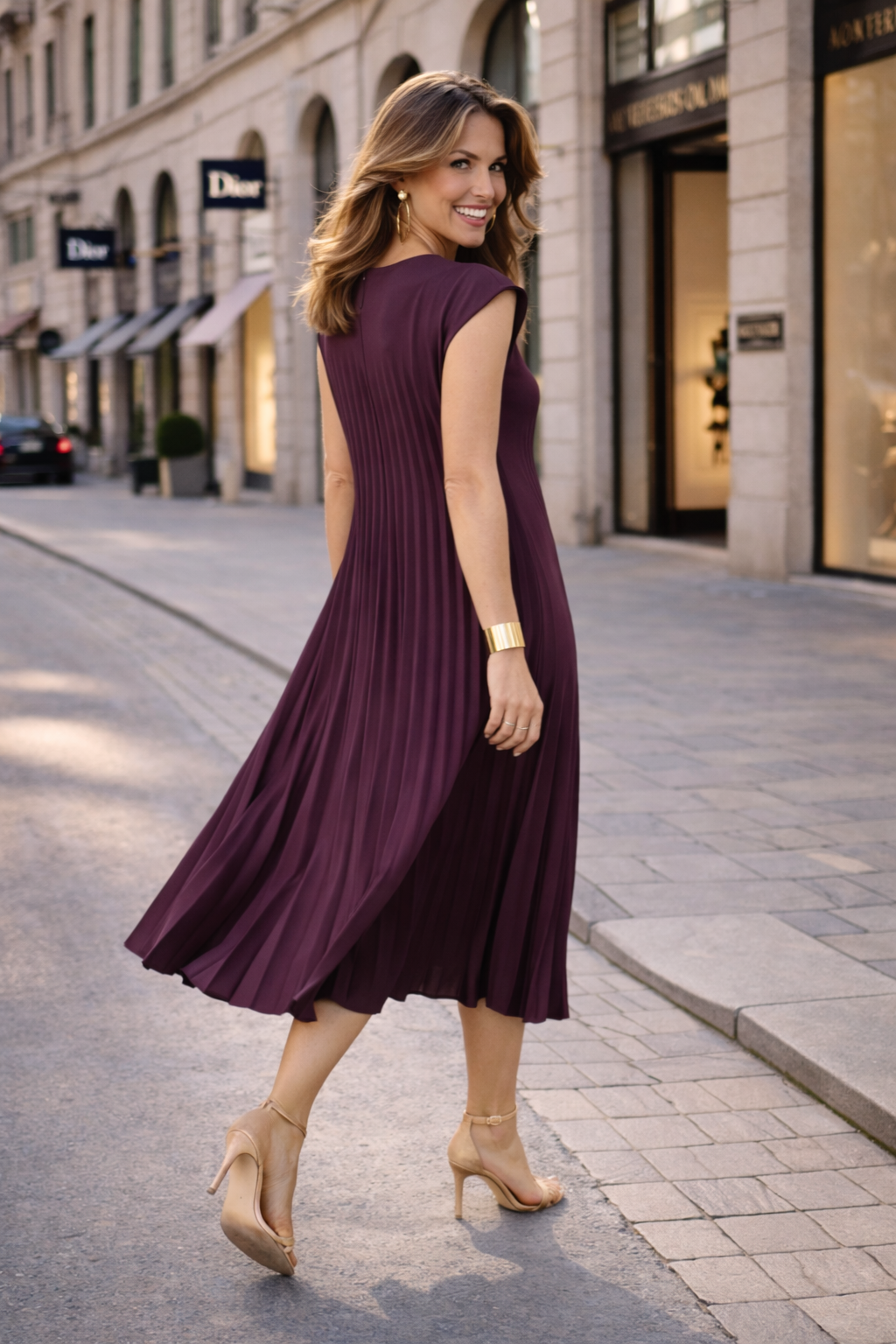 Trendé™ | Liora Fliessendes Kleid mit klarer Linie