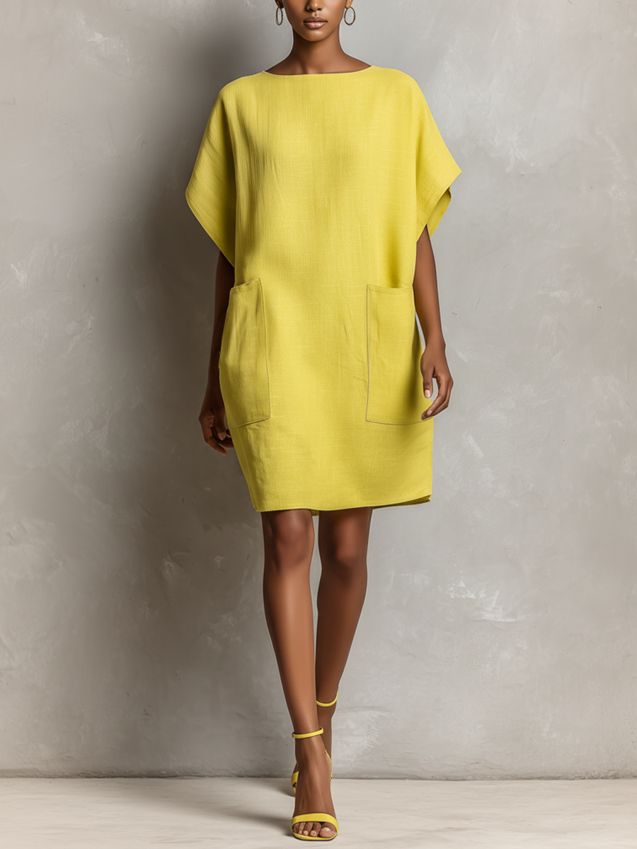 Trendé™ | Clarissa Leinenmix-Kleid mit Taschen