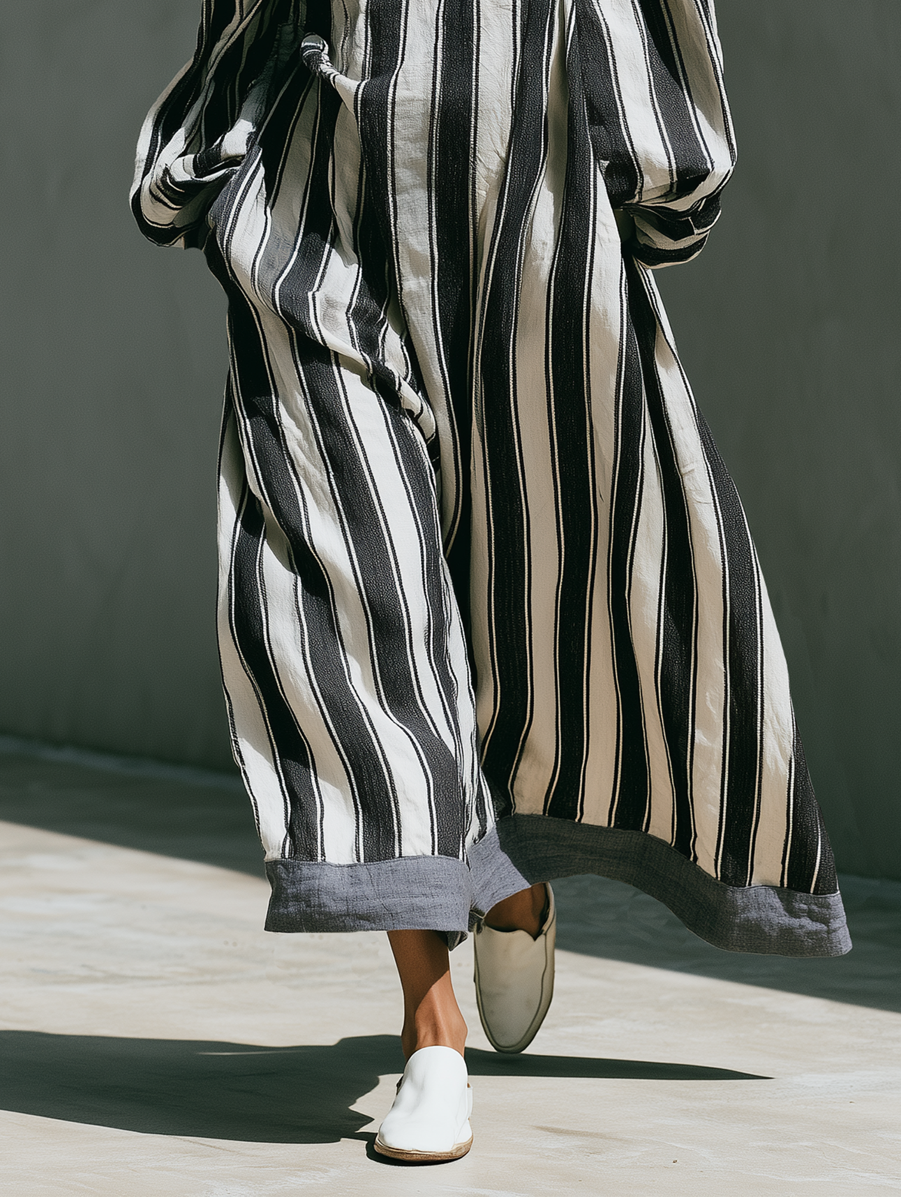 Trendé™ | Ylva Maxikleid mit Streifenmuster und Print
