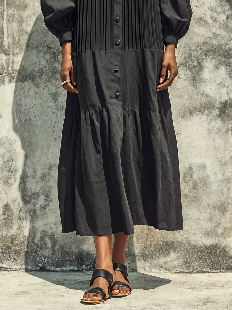 Trendé™ | Nayla Baumwollmix-Hemdkleid mit Volants und lockerer Passform