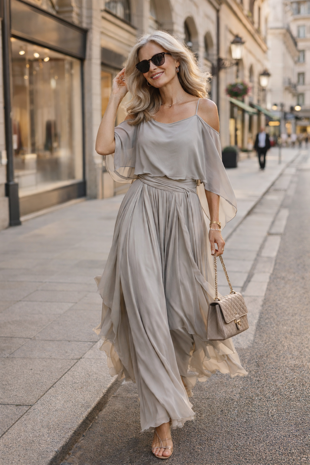Trendé™ | Helene Drapiertes Abendkleid mit weichem Fall