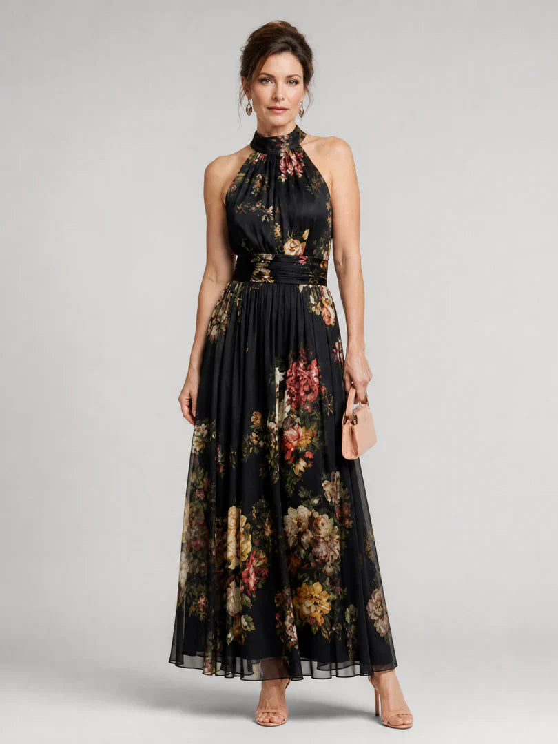 plissiertes Maxikleid für Damen