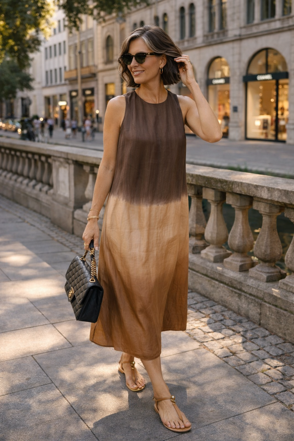 Trendé™ | Sophie Bedrucktes Kleid mit fliessendem Schnitt