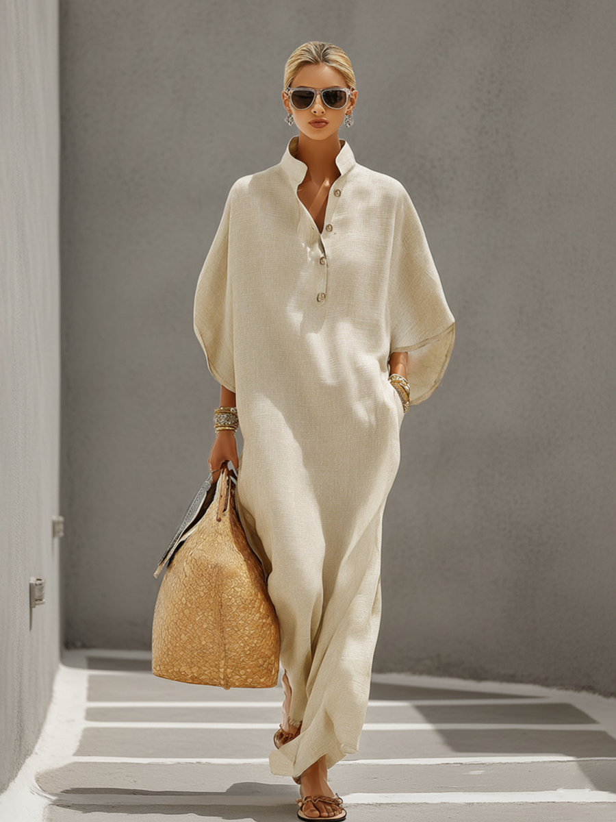 Trendé™ | Liv Leinenmix-Kleid mit Resort-Look