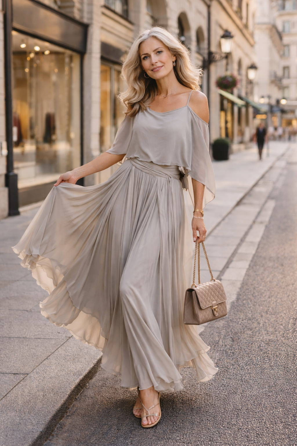 Trendé™ | Helene Drapiertes Abendkleid mit weichem Fall