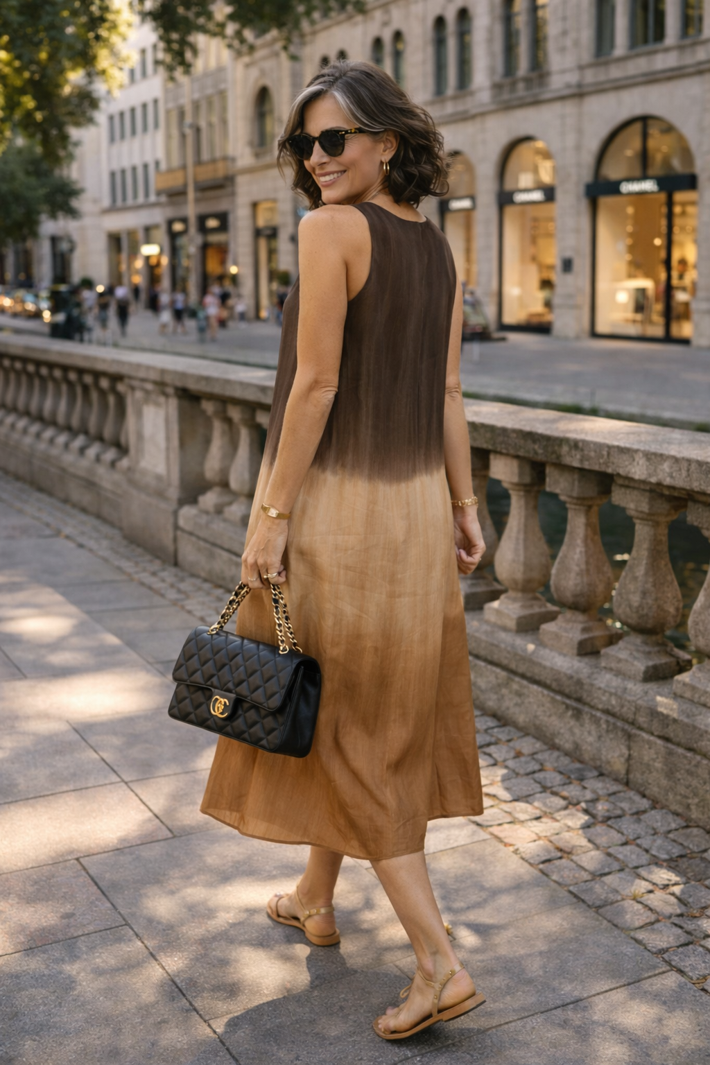 Trendé™ | Sophie Bedrucktes Kleid mit fliessendem Schnitt