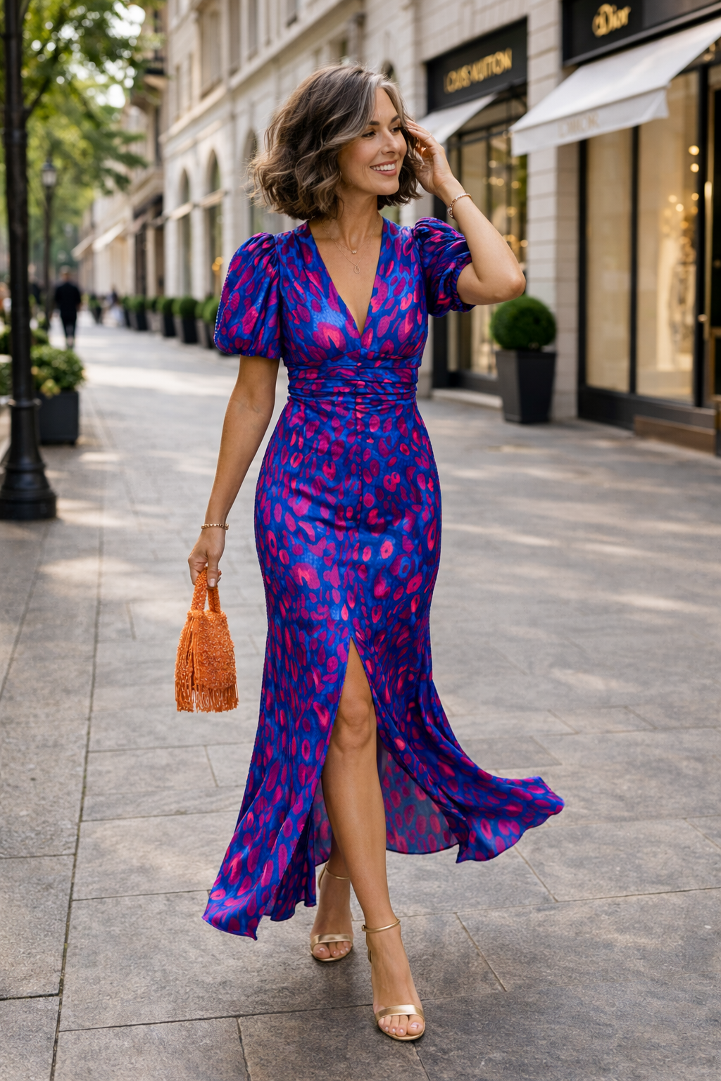 Trendé™ | Larissa City-Midikleid mit Plisseeärmeln