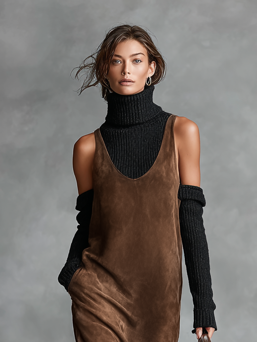 Trendé™ | Frida Midikleid mit ärmellosem Schnitt