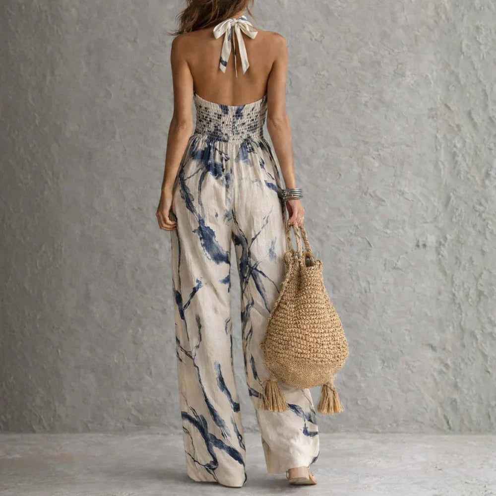 Rückenfreier Neckholder-Jumpsuit