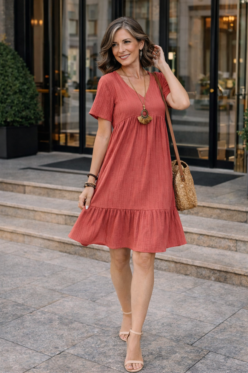 Trendé™ | Carina A-Linien-Kleid mit weichem Fall