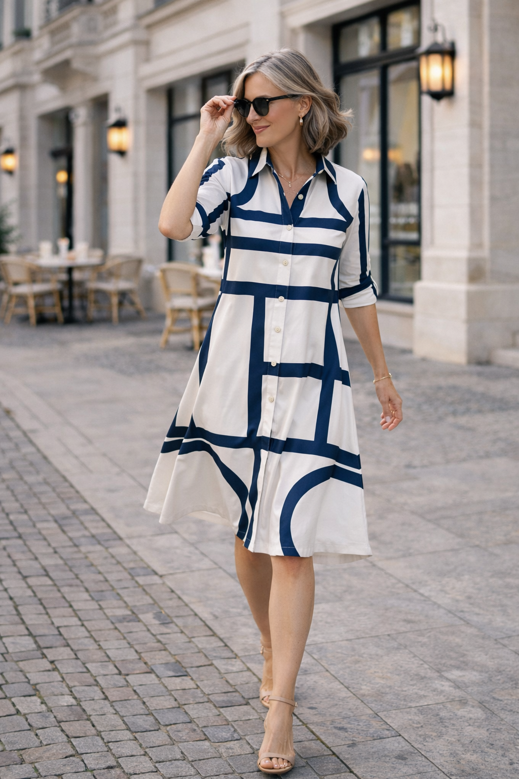 Trendé™ | Lena Klassisches Midikleid mit klarer Linie