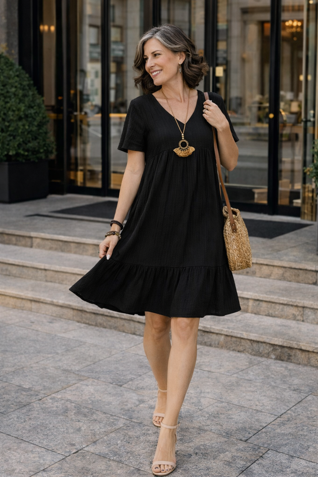 Trendé™ | Carina A-Linien-Kleid mit weichem Fall