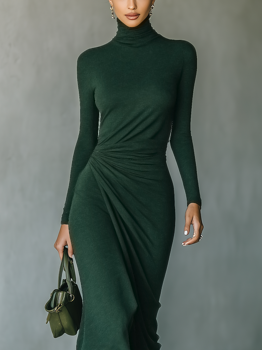 Trendé™ | Samira Strick-Midikleid mit Wickeldetail