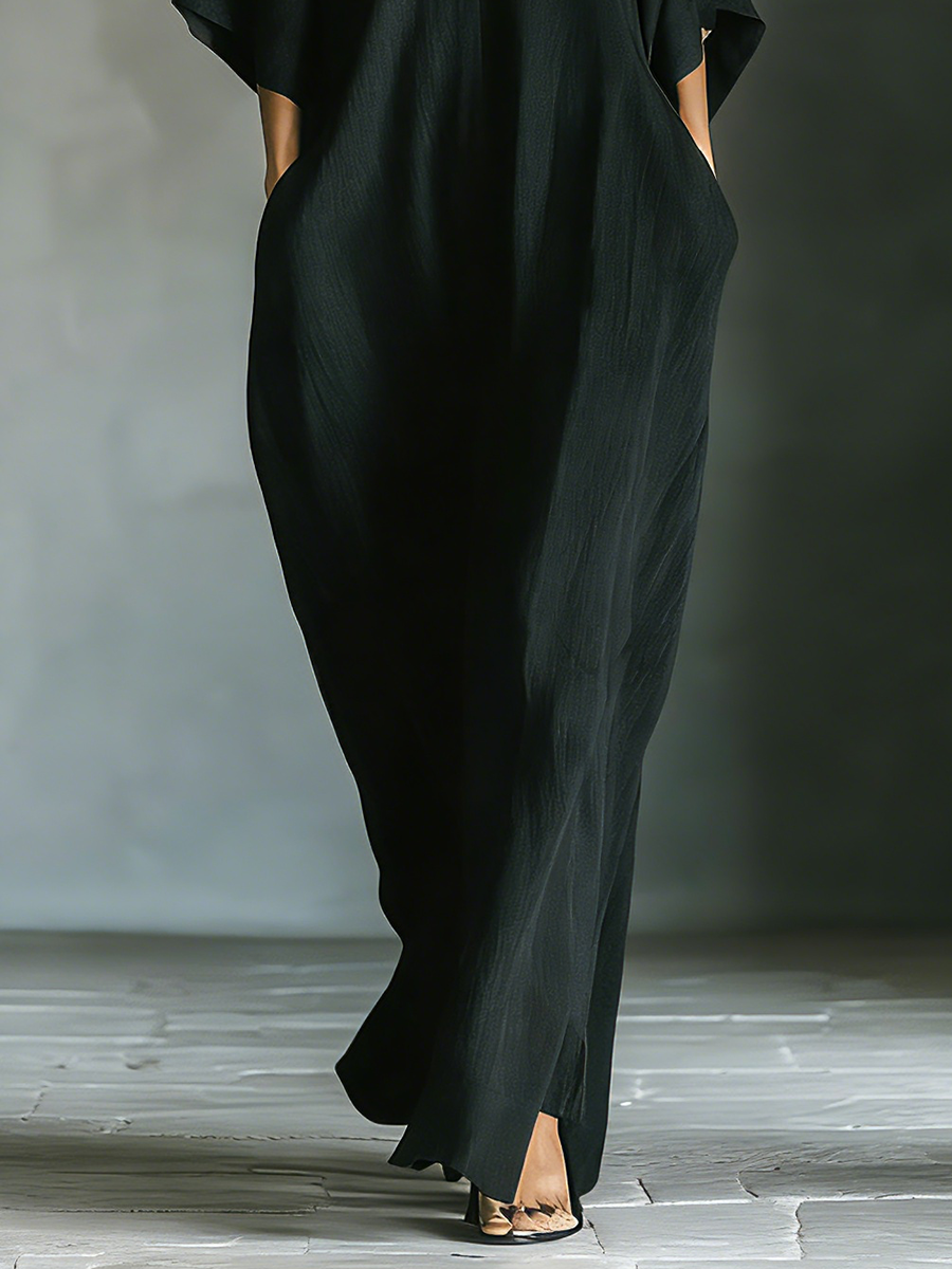 Trendé™ | Melina Baumwollmix-Maxikleid mit Taschen und Oversize-Passform