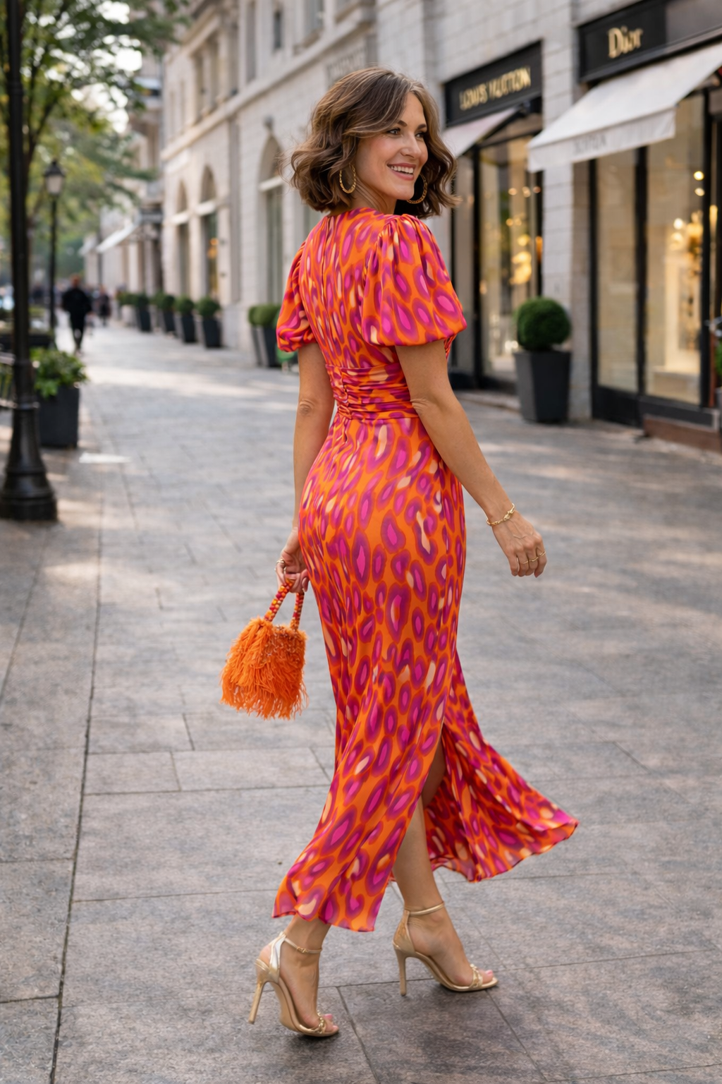 Trendé™ | Larissa City-Midikleid mit Plisseeärmeln