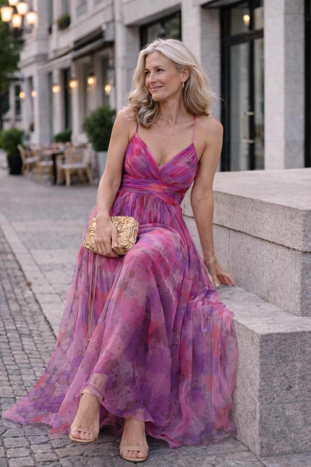 Trendé™ | Lena Florales Maxikleid mit hoher Taille
