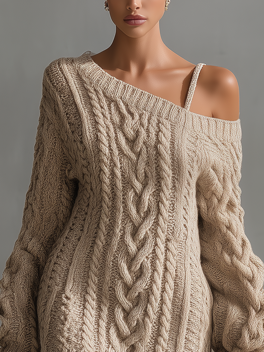 Trendé™ | Mona Strick-Minikleid mit Off-Shoulder-Schnitt