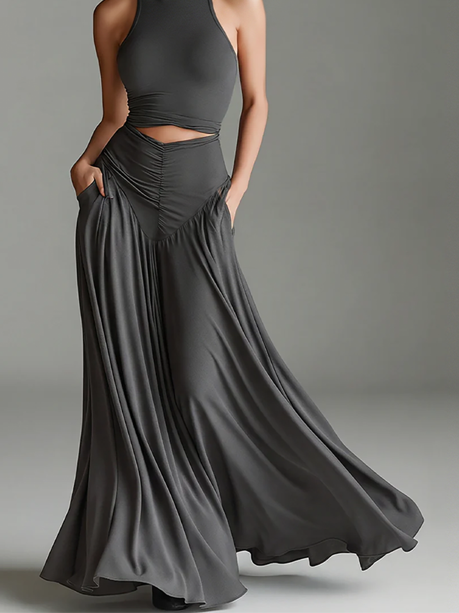 Trendé™ | Aisha Strick-Minikleid mit Neckholder-Ausschnitt und Rollkragen