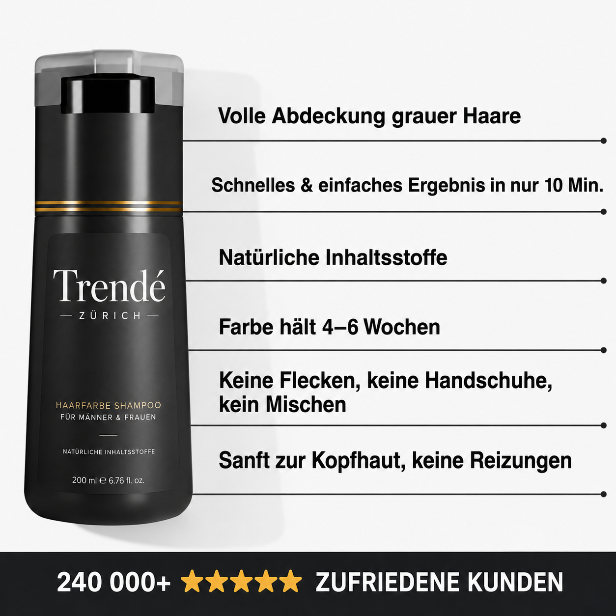 Trendé™ | Sofort-Farbshampoo für graue Haare