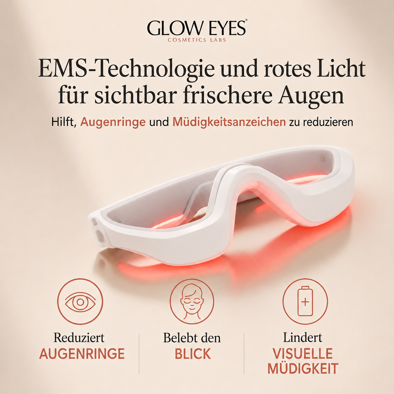 Trendé™ | GlowEyes Augenmassagegerät mit Rotlicht