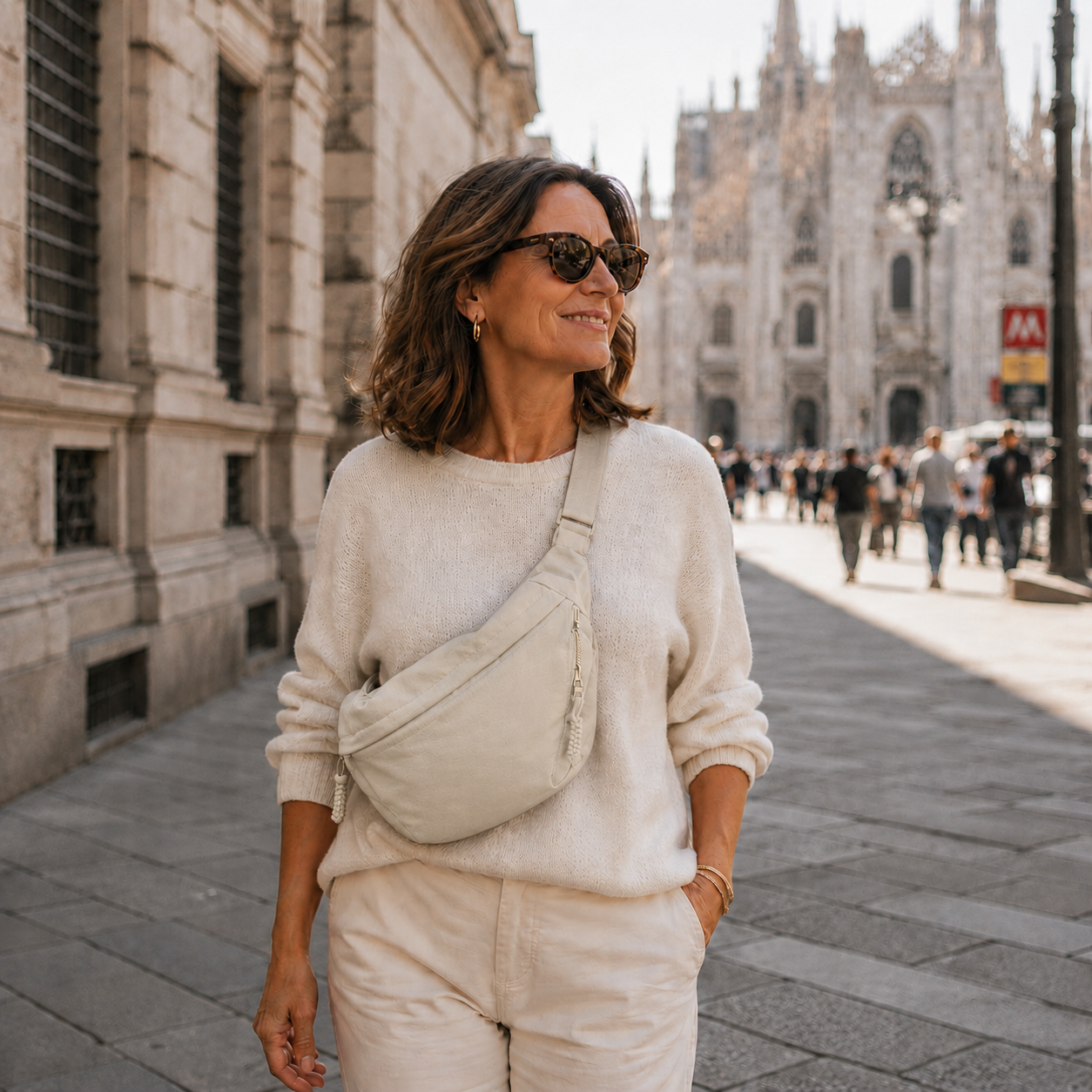 Trendé™ | Aurelia Beigefarbene Umhängetasche