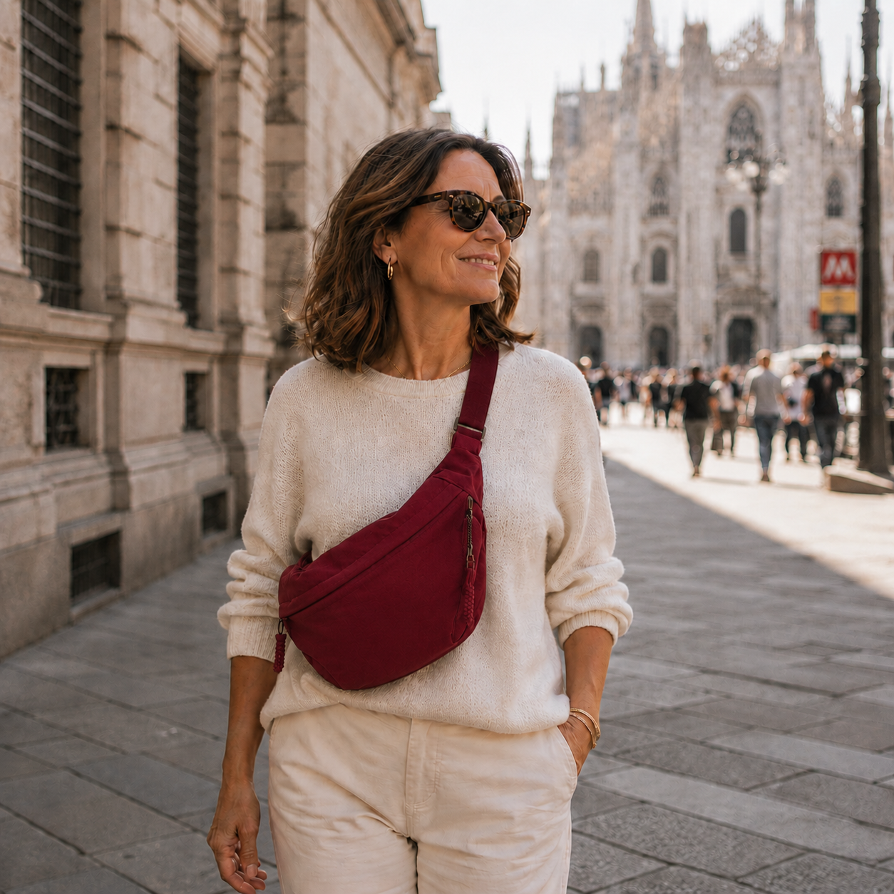 Trendé™ | Valeria Umhängetasche in Bordeauxrot