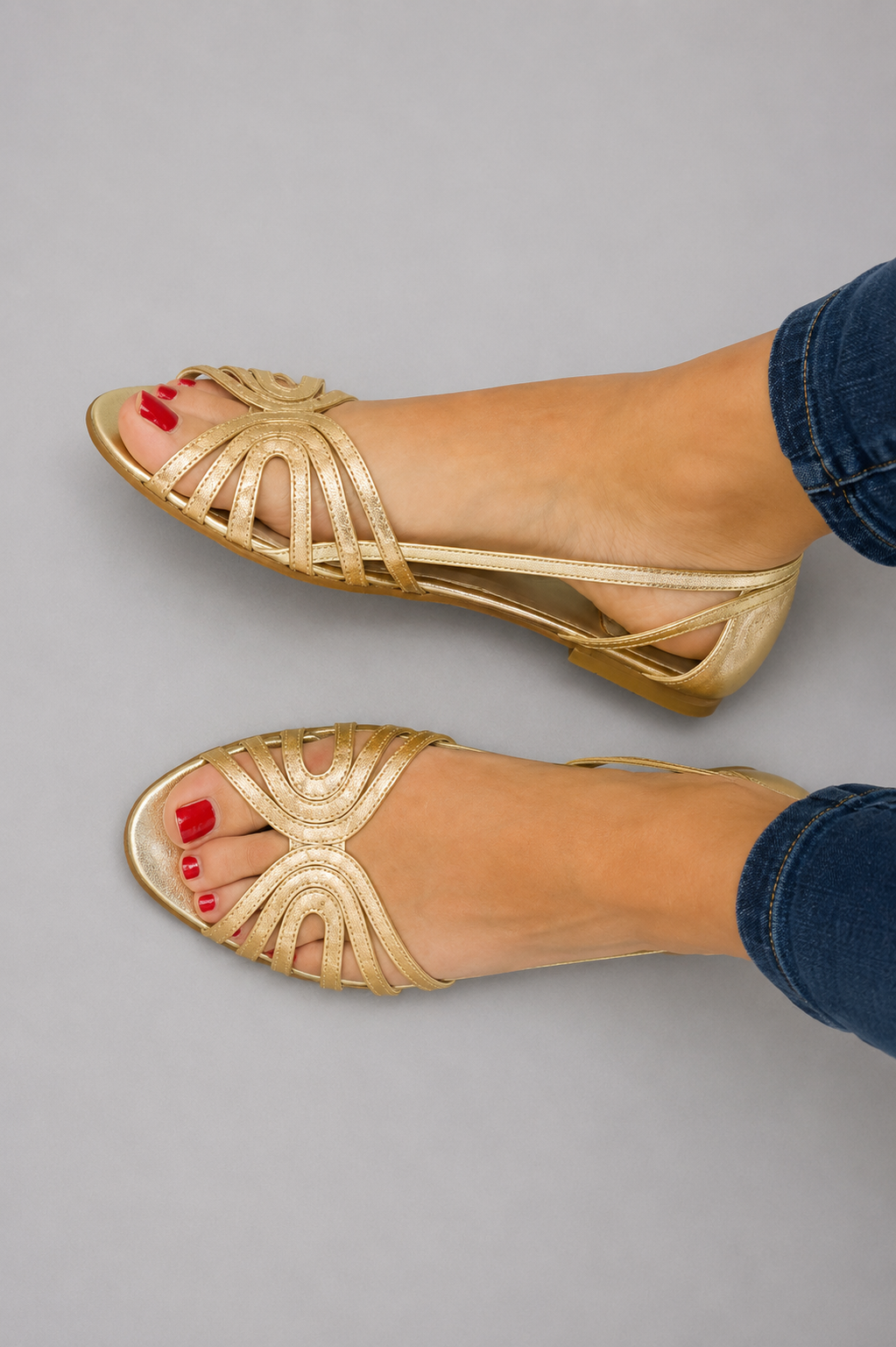 Eleonora | Goldene Sandalen „Luce d'Estate“