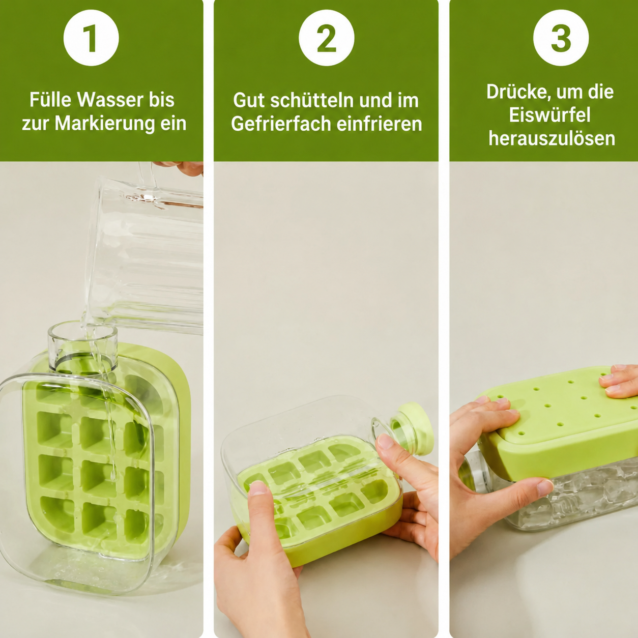Trendé™ | IceFlow Trinkflasche mit integriertem Eiswürfelfach