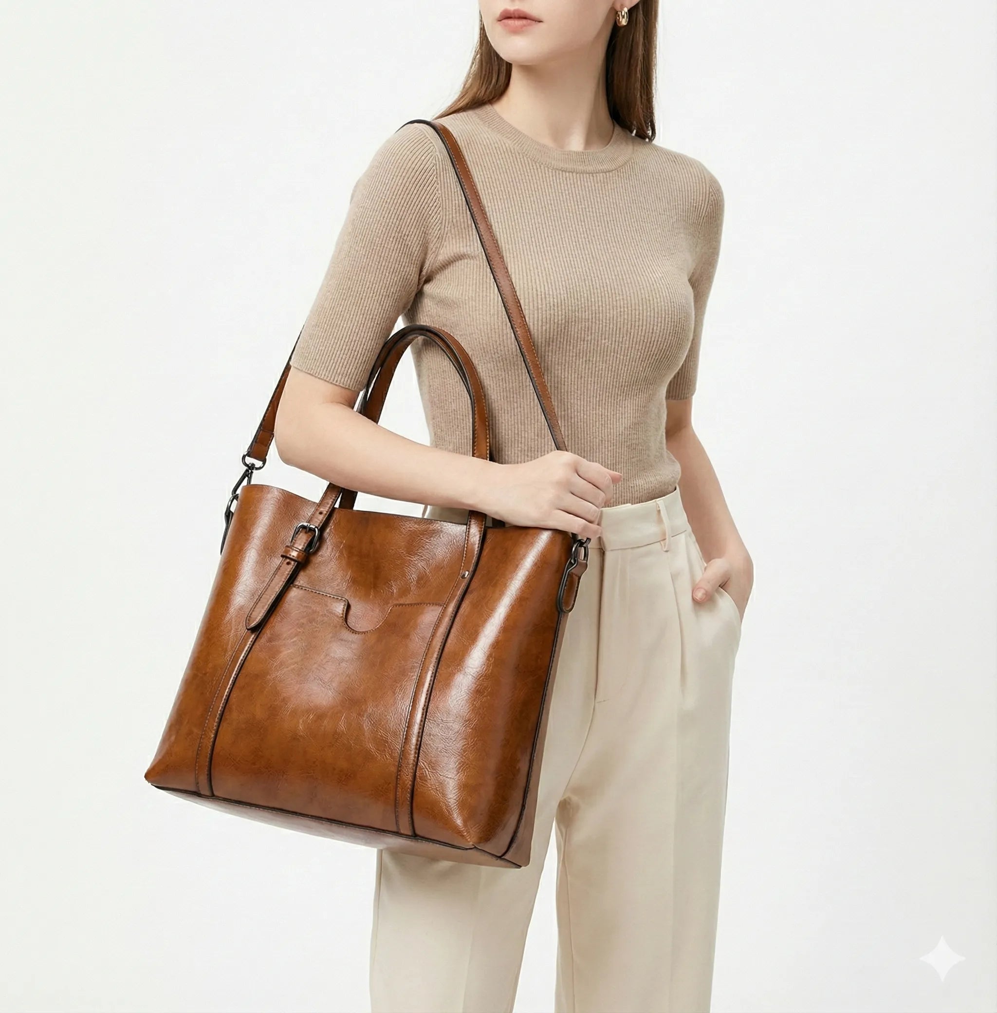 Trendé™ | Glamour Ledertasche mit zeitloser Eleganz