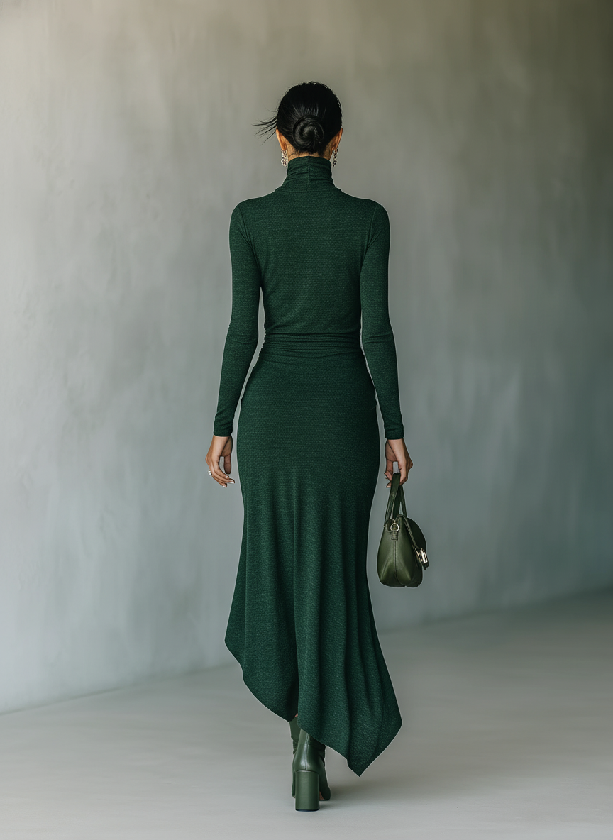 Trendé™ | Samira Strick-Midikleid mit Wickeldetail