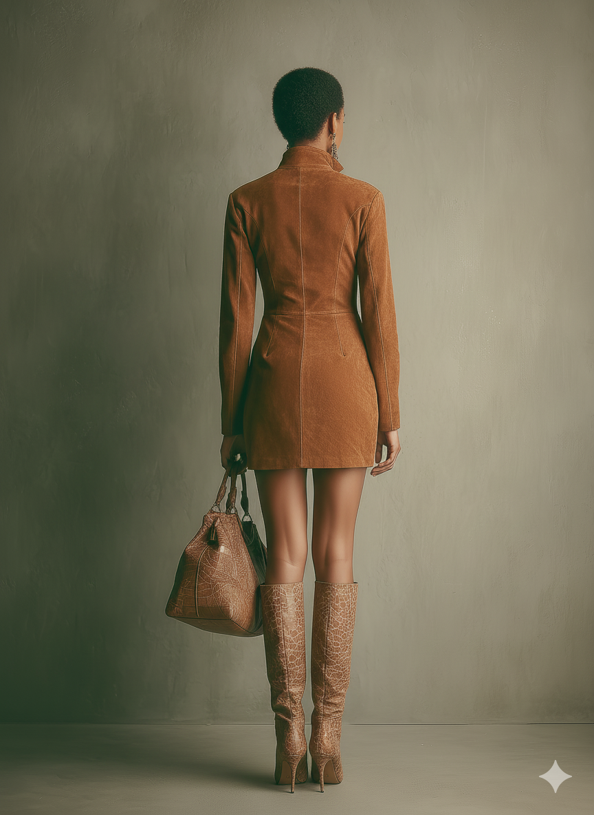 Trendé™ | Linn Minikleid mit Stehkragen und Reissverschluss