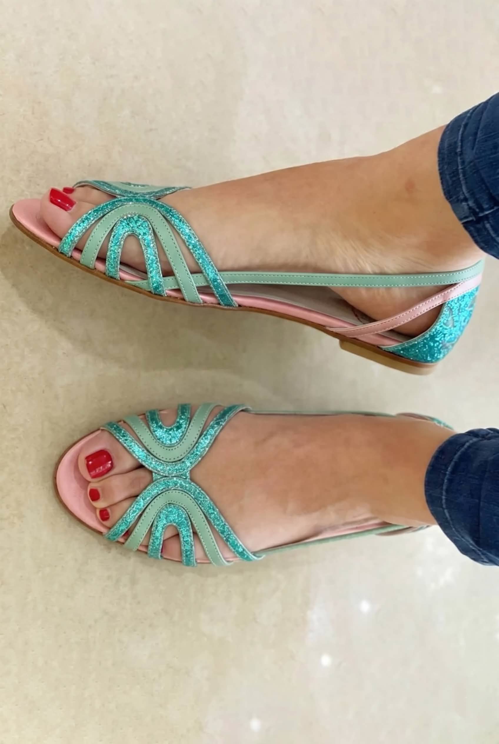 Eleonora | Goldene Sandalen „Luce d'Estate“