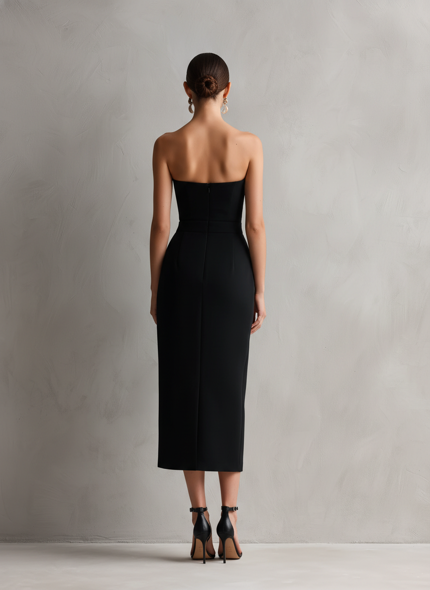 Trendé™ | Yara Bodycon-Kleid mit schulterfreiem Schnitt und figurbetontem Schnitt