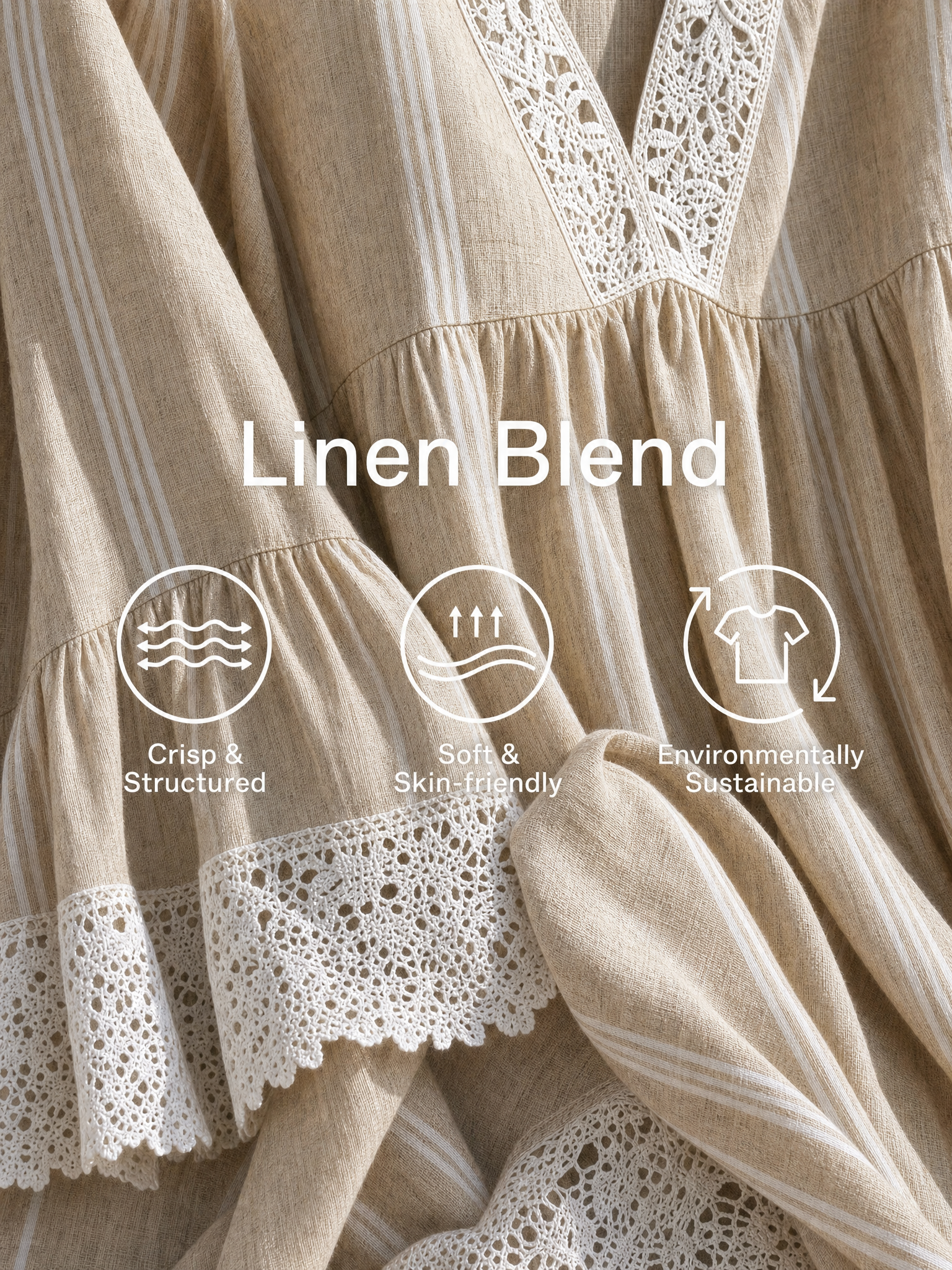 Trendé™ | Eloisa Maxikleid mit ausgestellten Ärmeln und langen Ärmeln