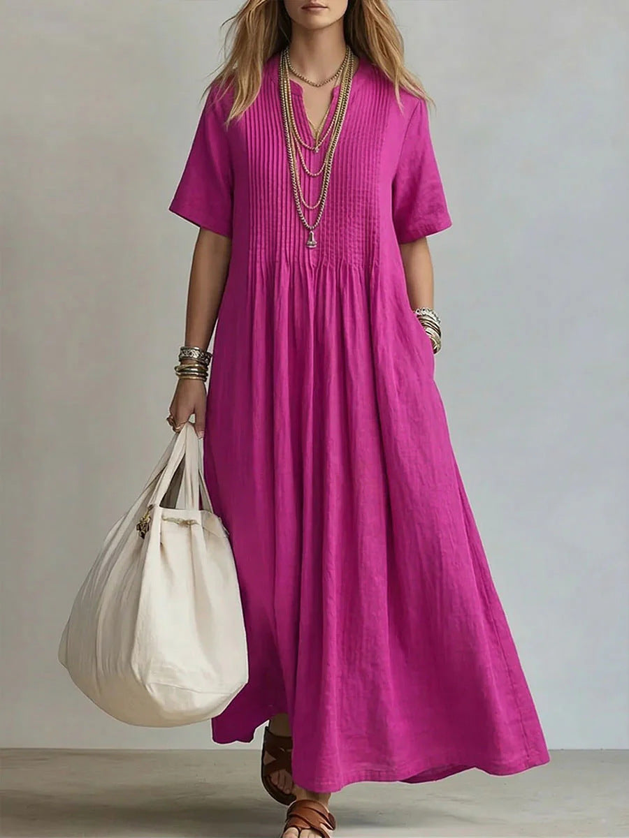 Nora – Elegantes Plisseekleid