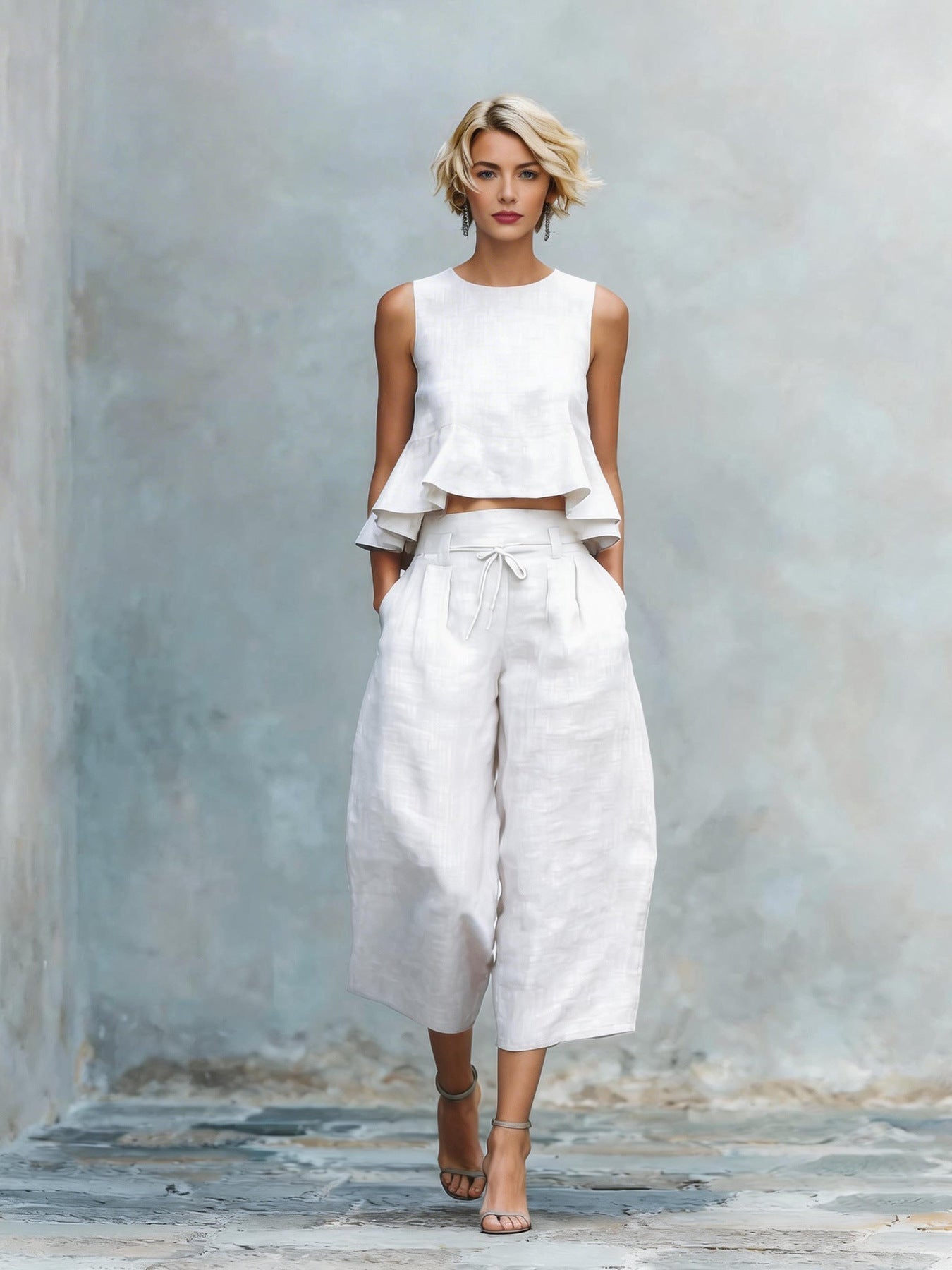 Trendé™ | Helene Zweiteiliges Set mit gerafftem Saum