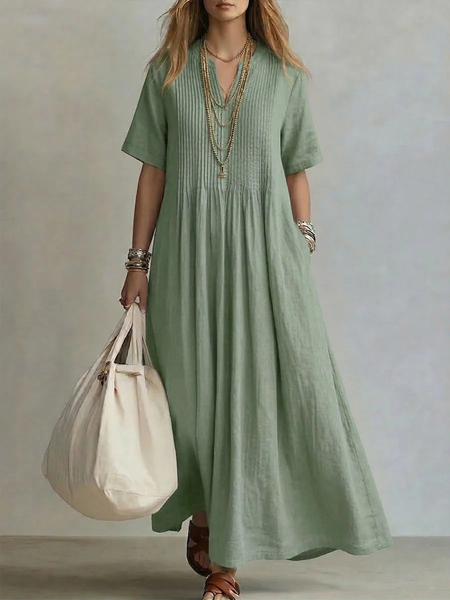 Nora – Elegantes Plisseekleid
