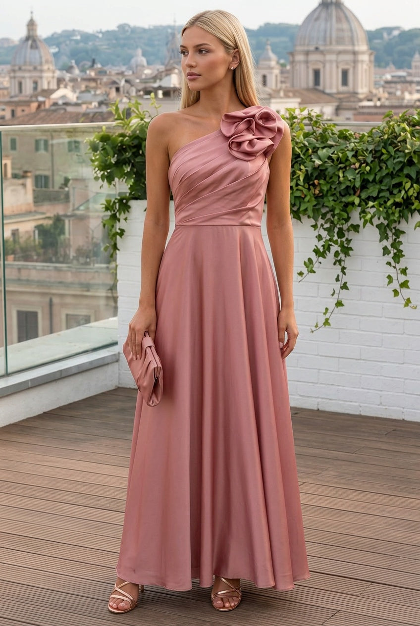 Trendé™ | Davina Elegantes Kleid mit grossem Rosendetail