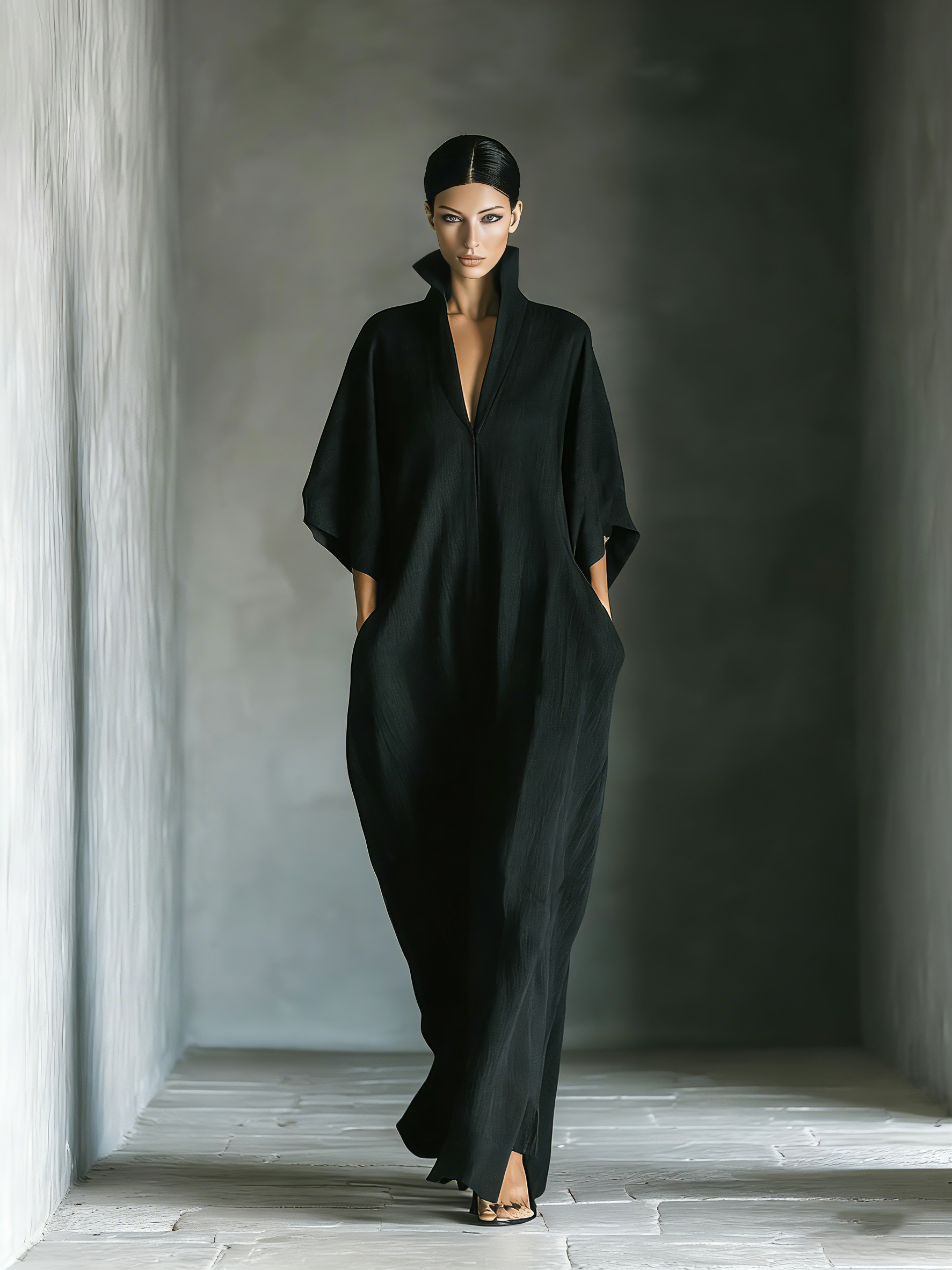 Trendé™ | Melina Baumwollmix-Maxikleid mit Taschen und Oversize-Passform