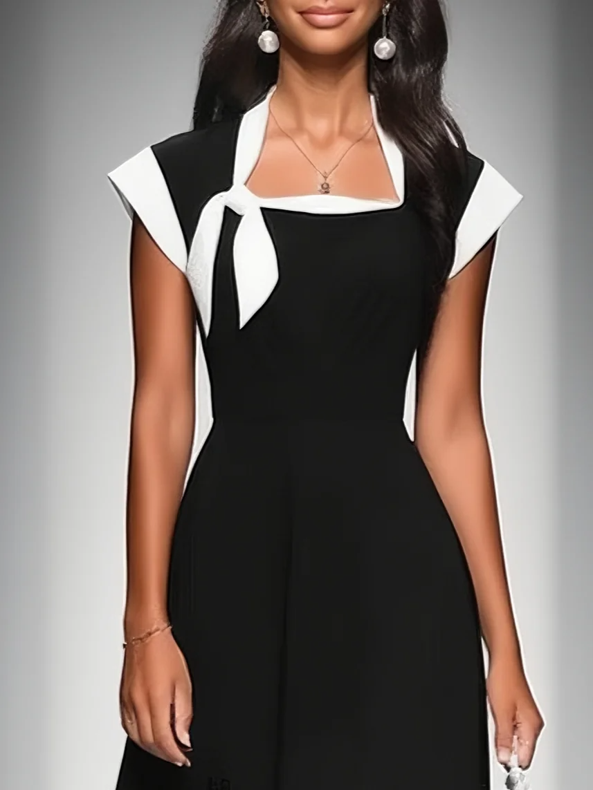 Trendé™ | Noemi Midikleid mit Karree-Ausschnitt und betonter Taille