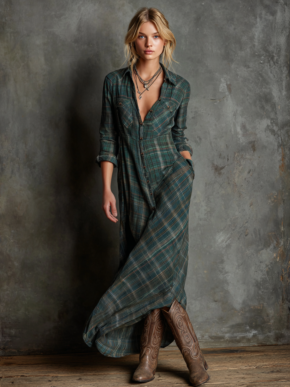 Trendé™ | Cassandra Maxikleid mit Knopfleiste