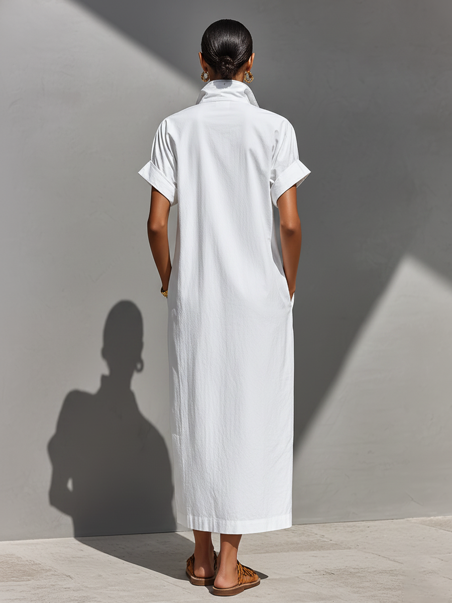 Trendé™ | Lavinia Baumwoll-Hemdkleid mit Reissverschluss