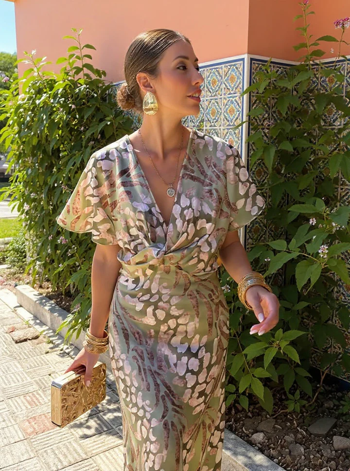 Trendé™ | Claire Midikleid in Kupferoptik