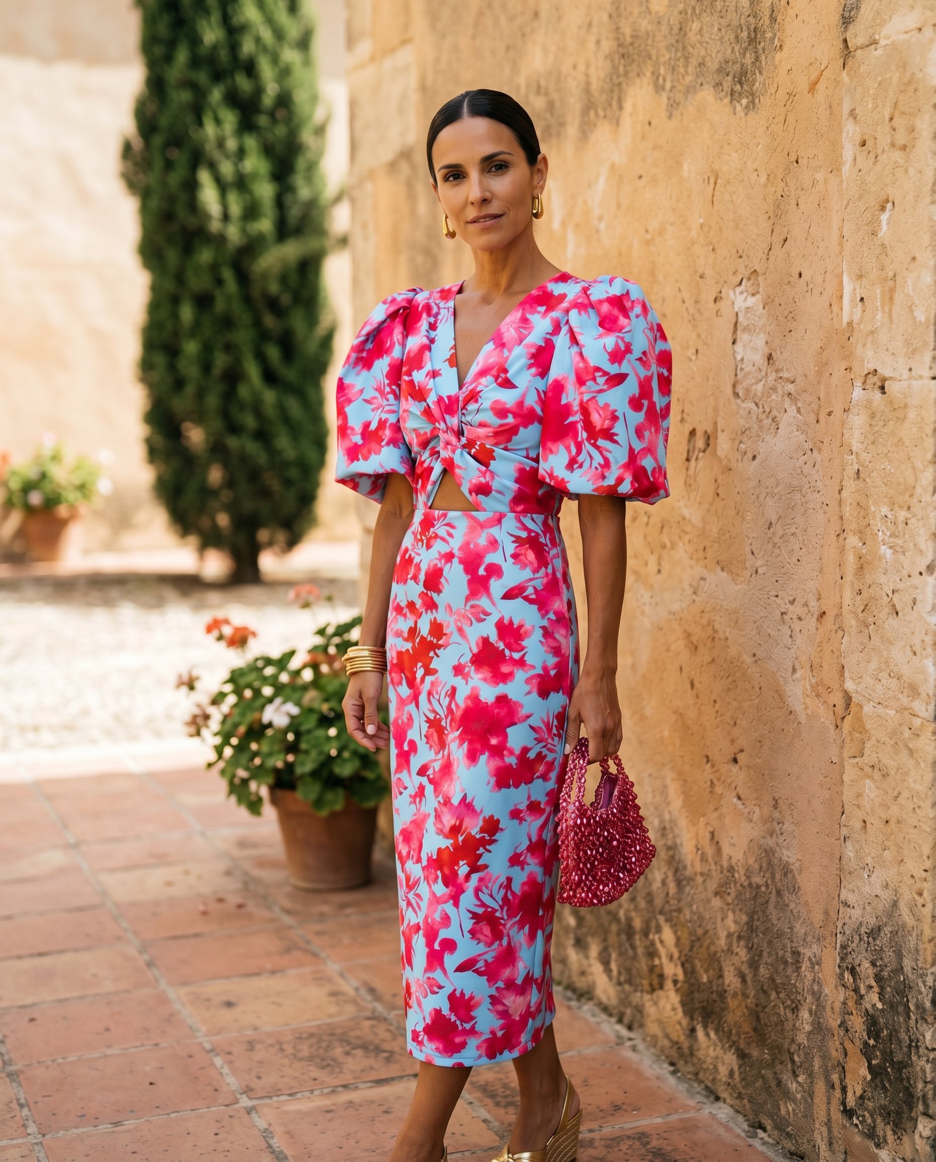 Trendé™ | Carla Mindi Kleid mit plissierten Ärmeln